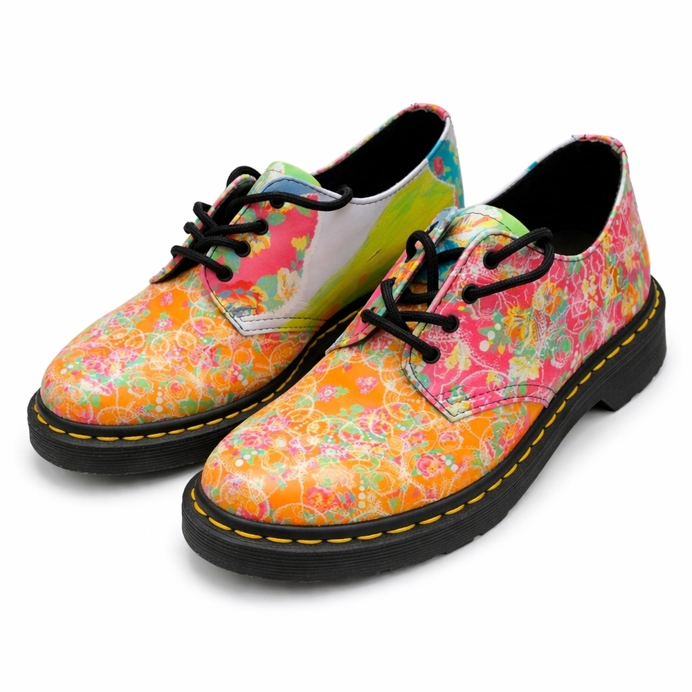 Dr. Martens ($200) 1461 Smiths Daze Floral Multicolor Oxford Shoes